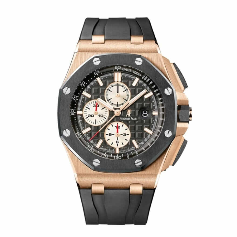 AP-Rose-Gold-Black-Replica.webp Audemars Piguet Royal Oak Offshore 26401RO.OO.A002CA.01 Premium Duplicate - Image 1
