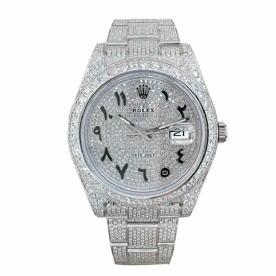 Rolex-Datejust-116300-White-Gold-Diamond-Arabic-Dial-Iced-Out-Replica-1.webp Rolex Datejust 126300 “Iced Out Arabic Dial” Super Clone Quality - Image 1