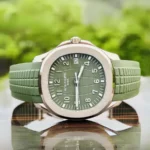 Patek Philippe – Aquanaut –  Rubber Strap – Curved – Sage Green - Image 2
