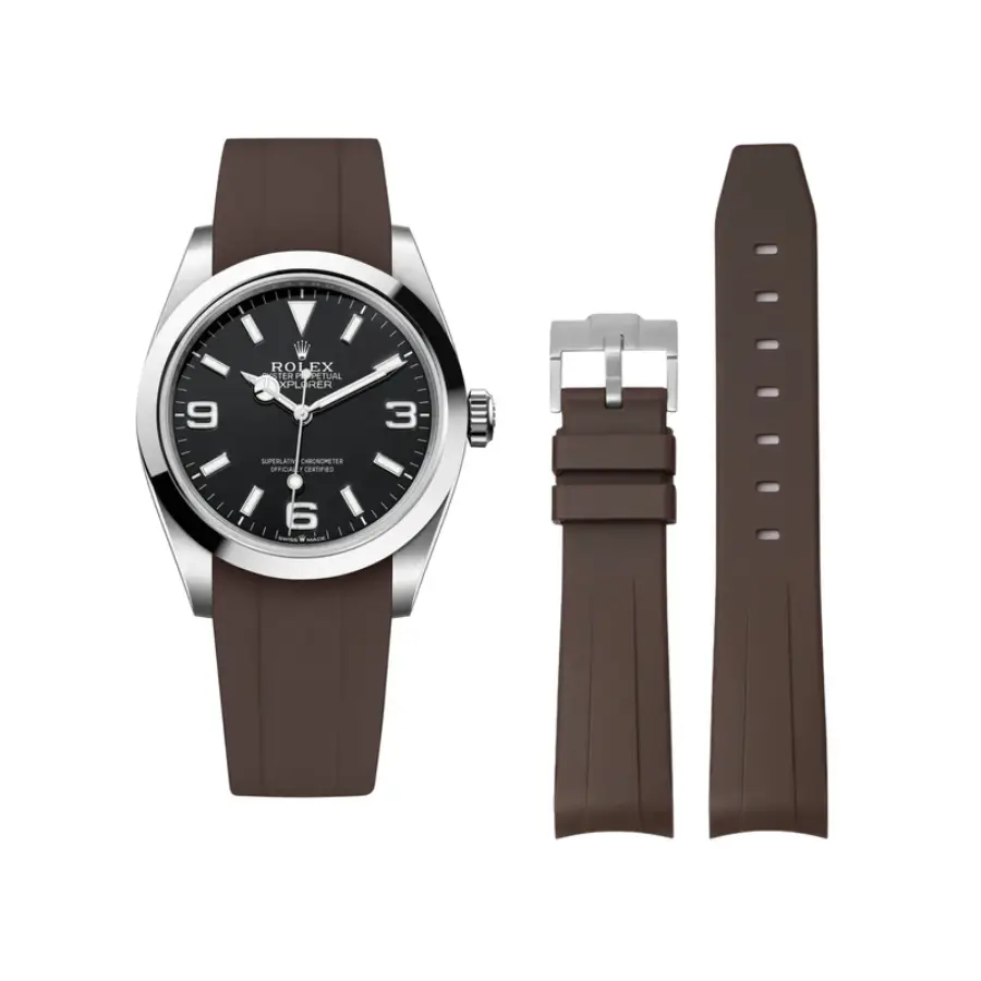 Yeni-Proje-2026-03-27T163749.521.webp Rolex – Explorer I – Rubber Strap – Brown - Image 1