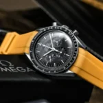 Omega – Speedmaster –  Rubber Strap – Yellow - Image 3