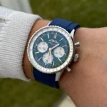 Breitling – Navitimer –  Rubber Strap – Blue - Image 2