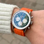 Breitling – Navitimer –  Rubber Strap – Orange - Image 2
