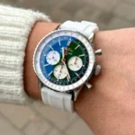 Breitling – Navitimer –  Rubber Strap – White - Image 2