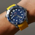 Omega – Seamaster –  Rubber Strap – Yellow - Image 2