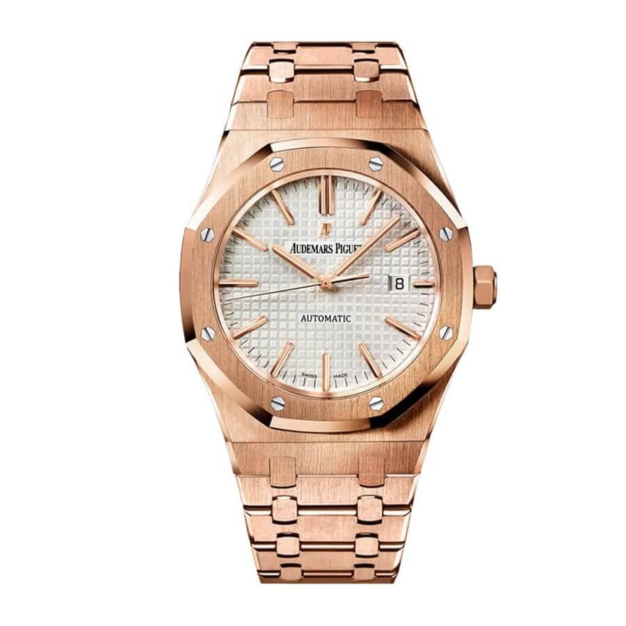 audemars-piguet-rose-gold-royal-oak-white-replica.jpg Audemars Piguet Royal Oak 15400OR.OO.1220OR.02 High-End Replica 1:1 - Image 1