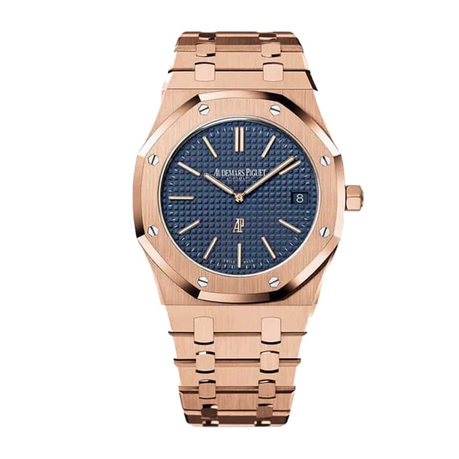 audemars-piguet-royal-oak-pink-gold-blue-dial-replica-1.jpg Audemars Piguet Royal Oak 15400OR.OO.1220OR.03 Super Clone Edition - Image 1