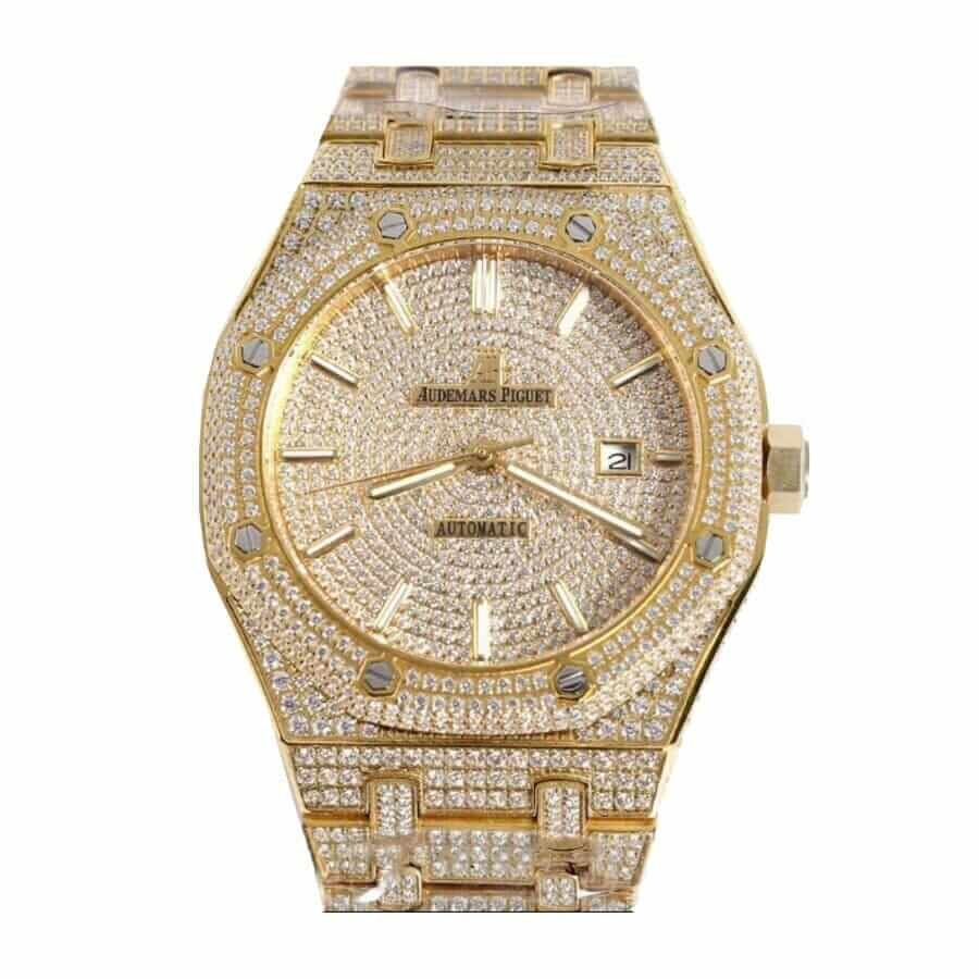 audemars-piguet-royal-oak-selfwinding-gold-15400sr-oo-1220sr-01-iced-out-replica-1.jpg Audemars Piguet Royal Oak 15400SR.OO.1220SR.01 “Fully Iced Out” Elite Clone Edition - Image 1