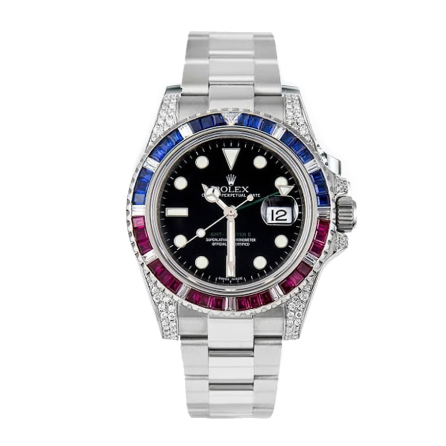 olex-diamond-bezel-replic-1.webp RolexGMT Master 116718LN “Diamond Bezel” Ultra Clone 1:1 - Image 1