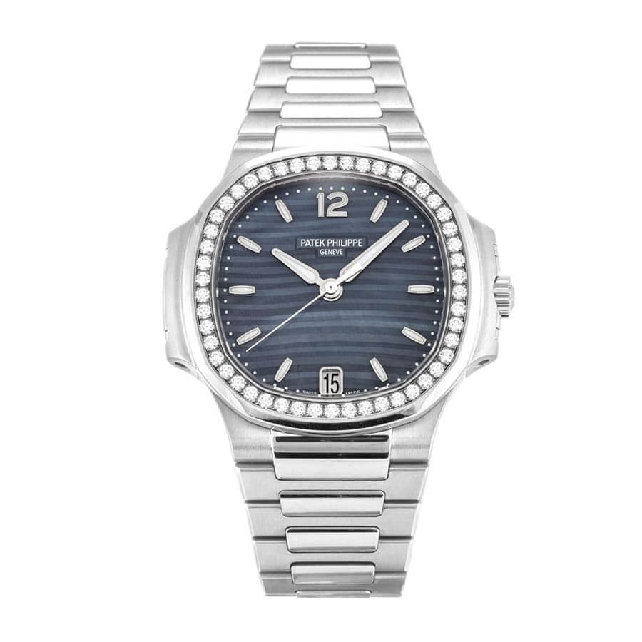 patek-philippe-nautilus-steel-set-diamond-7018-1a-mother-of-perl-blue-dial-replica-1.jpg Patek Philippe Nautilus Ladies 7018/1A Elite Clone Edition - Image 1
