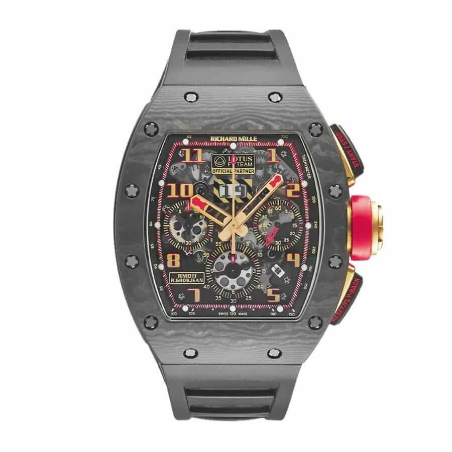richard-mille-rm011-romain-lotus-f1-rose-gold-ntpt-carbon-replica.jpg Richard Mille RM 011 “F1 Chronograph” Premium Replica 1:1 - Image 1