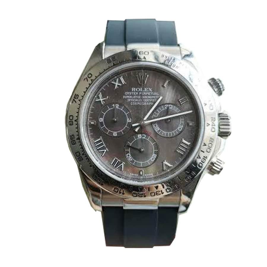 rolex-cosmograph-daytona-black-roman-dial-116519ln-replica.jpg Rolex Cosmograph Daytona 116519 “OysterFlex” Perfect Clone Edition - Image 1