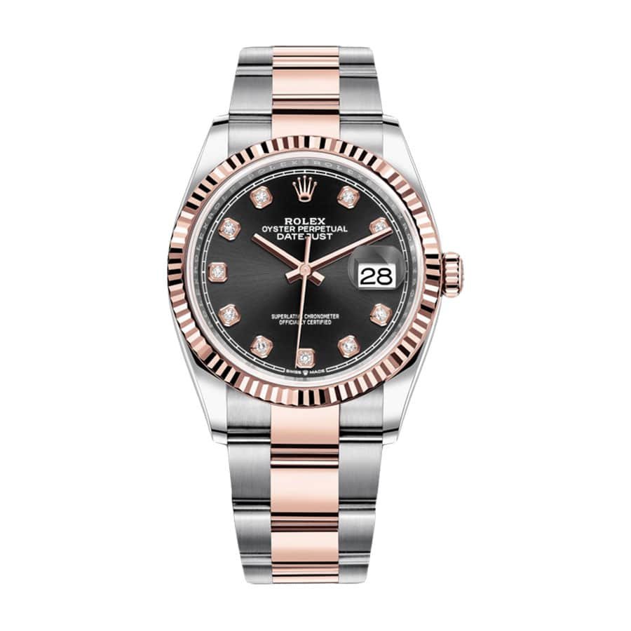 rolex-datejust-126231-36mm-rose-gold-everose-gold-diamond-dial.jpg Rolex Datejust 126231 Black Diamond Dial Clone Edition - Image 1