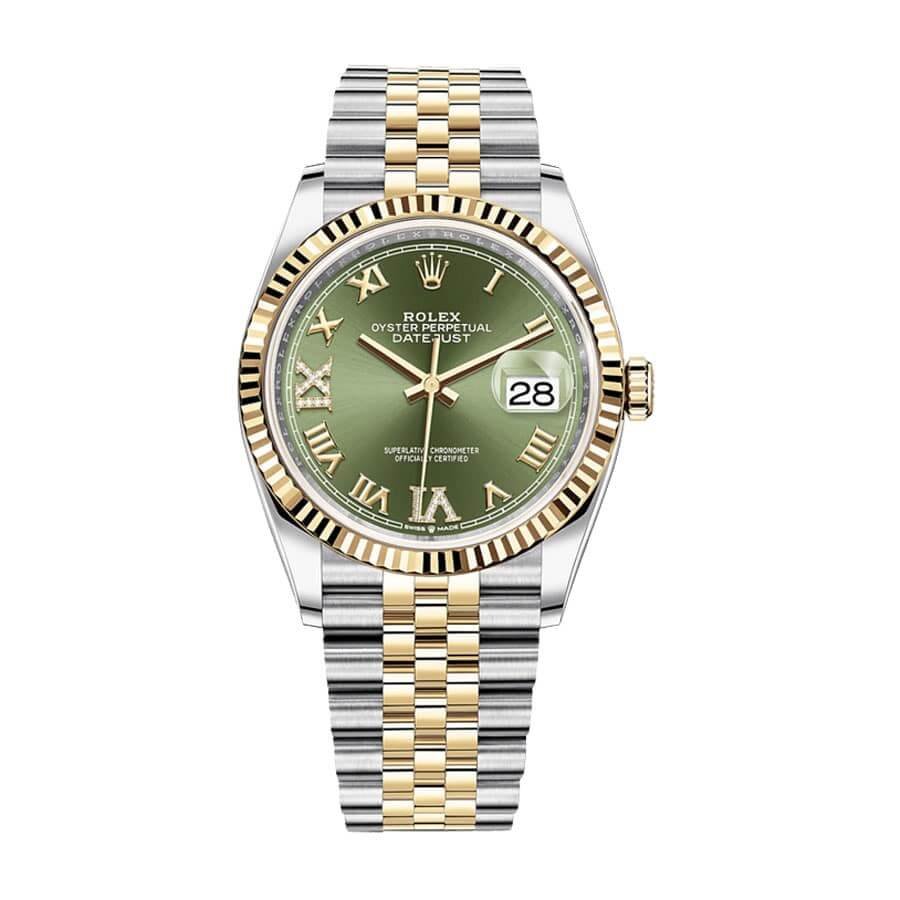 rolex-datejust-126283rbr-36mm-yellow-gold-steel-green-dial.jpg Rolex Datejust 126283RBR Master Clone Quality - Image 1