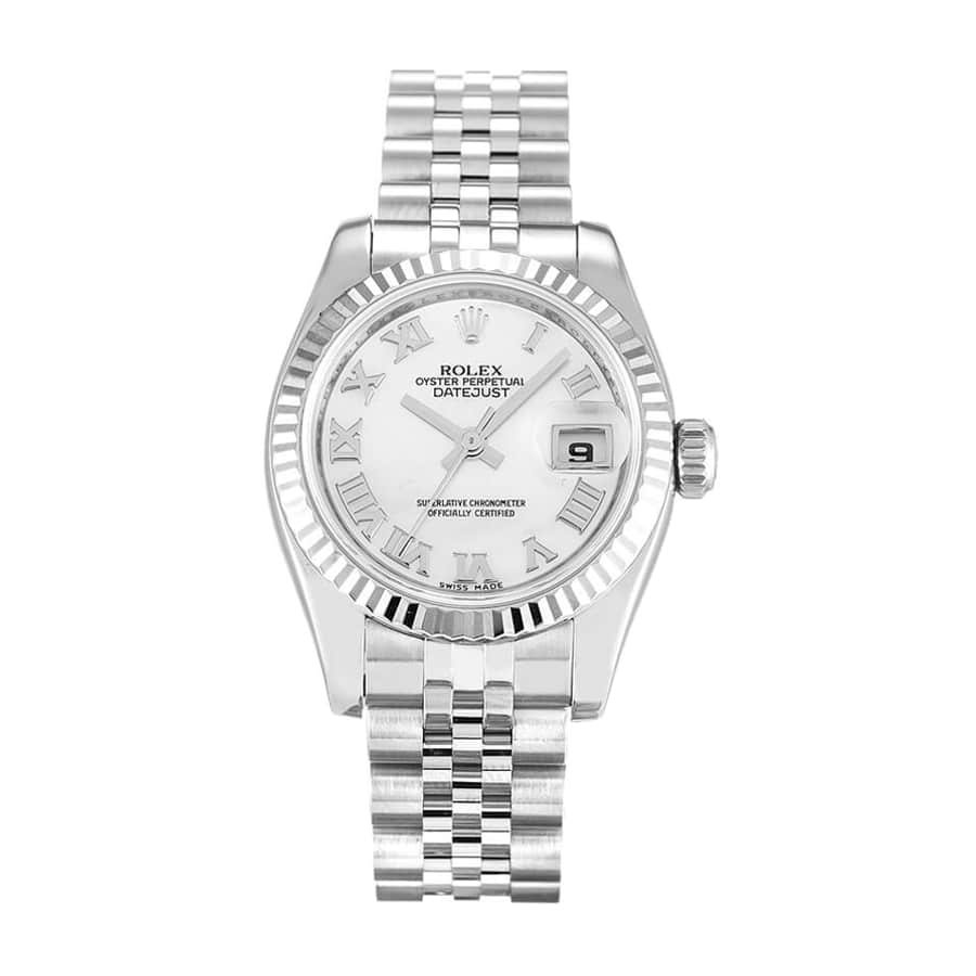 rolex-datejust-white-roman-numeral-replica-179174.jpg Rolex Datejust 179174 White “Roman Numeral Dial” Exact Replica 1:1 - Image 1