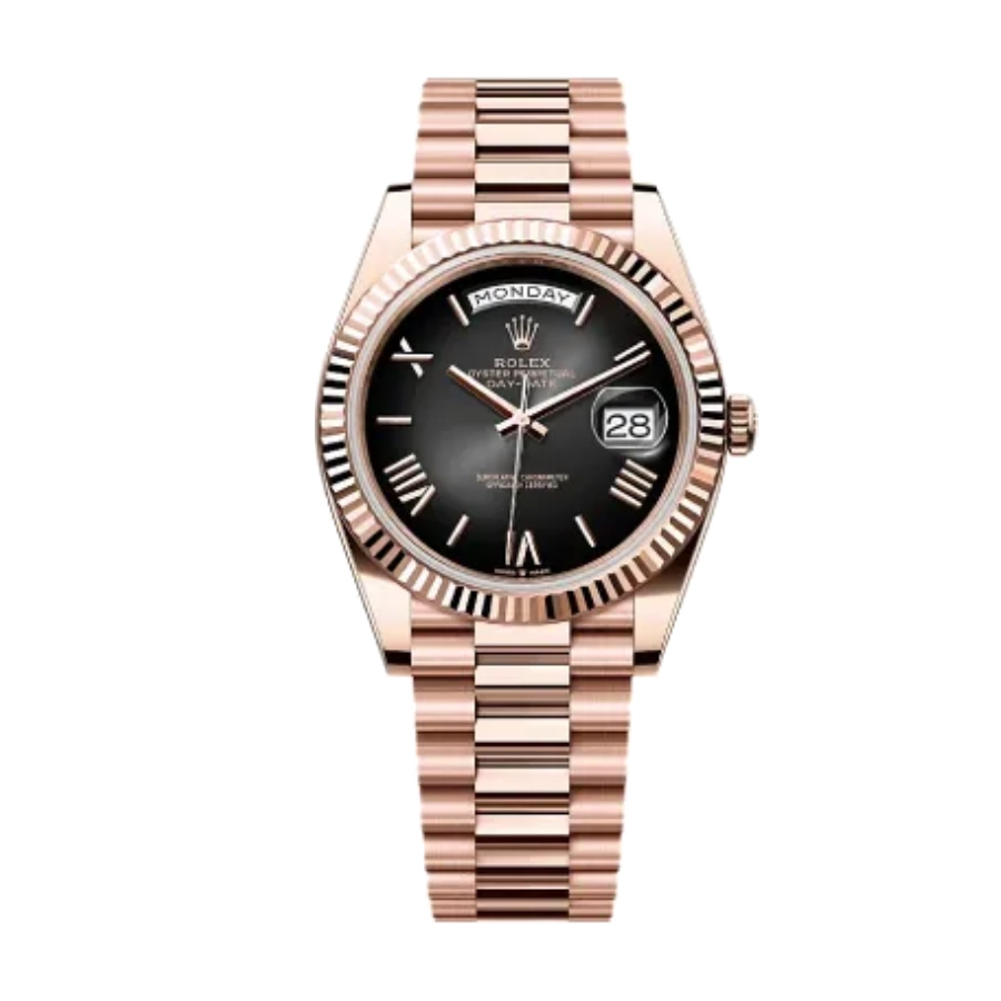 rolex-day-date-40-black-smoke-dial.webp Rolex Day-Date 228235 “Smoke Ombre” Precision Clone Edition - Image 1