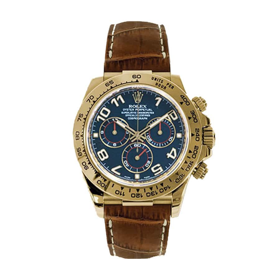 rolex-daytona-cosmograph-116518-jh-yerolex-daytona-cosmograph-116518-jh-yellow-gold-blue-dial-replica.jpg Rolex Cosmograph Daytona 116518 Super Clone - Image 1