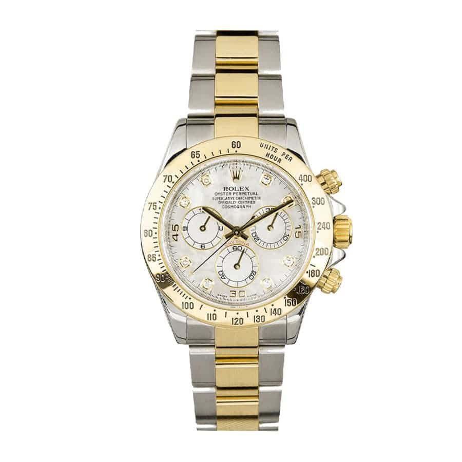rolex-daytona-two-tone-116523-oyster-replica.jpg Rolex Daytona Two-Tone 116523 “White Dial” Authentic Super Replica - Image 1