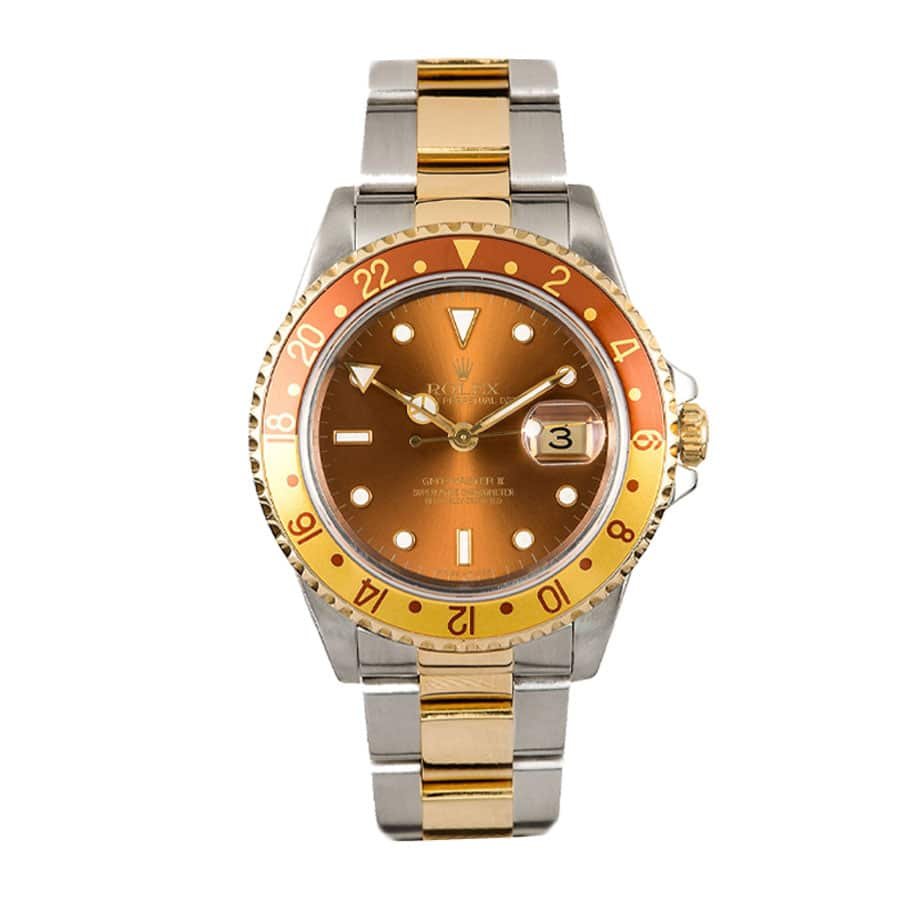 rolex-gmt-master-ii-109807-root-beer-dial-replica.jpg Rolex GMT Master 126613LN “Two-Tone” Exclusive Clone 1:1 - Image 1