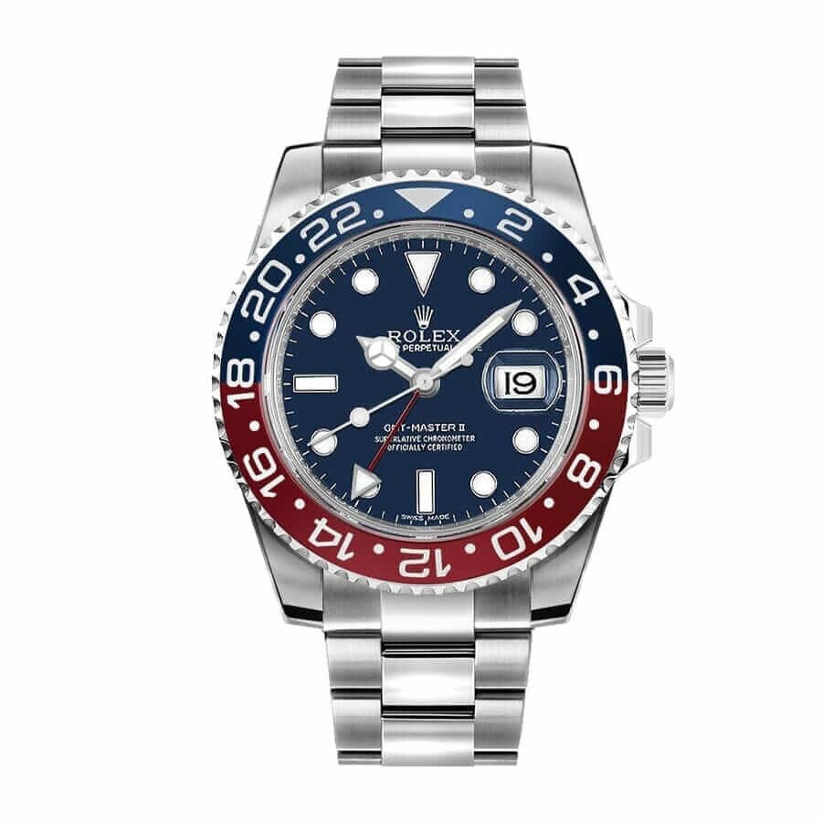 rolex-gmt-master-ii-pepsi-1675-oyster-105781-replica.jpg Rolex GMT-Master II 116719BLRO “Pepsi” Authentic Replica Edition - Image 1
