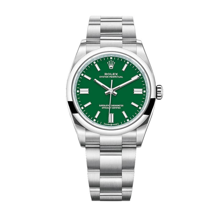 rolex-oyster-perpetual-green-dial-126000-replica.jpg Rolex Datejust 126000 Oyster Perpetual “Green Dial” Ultra Clone 1:1 - Image 1