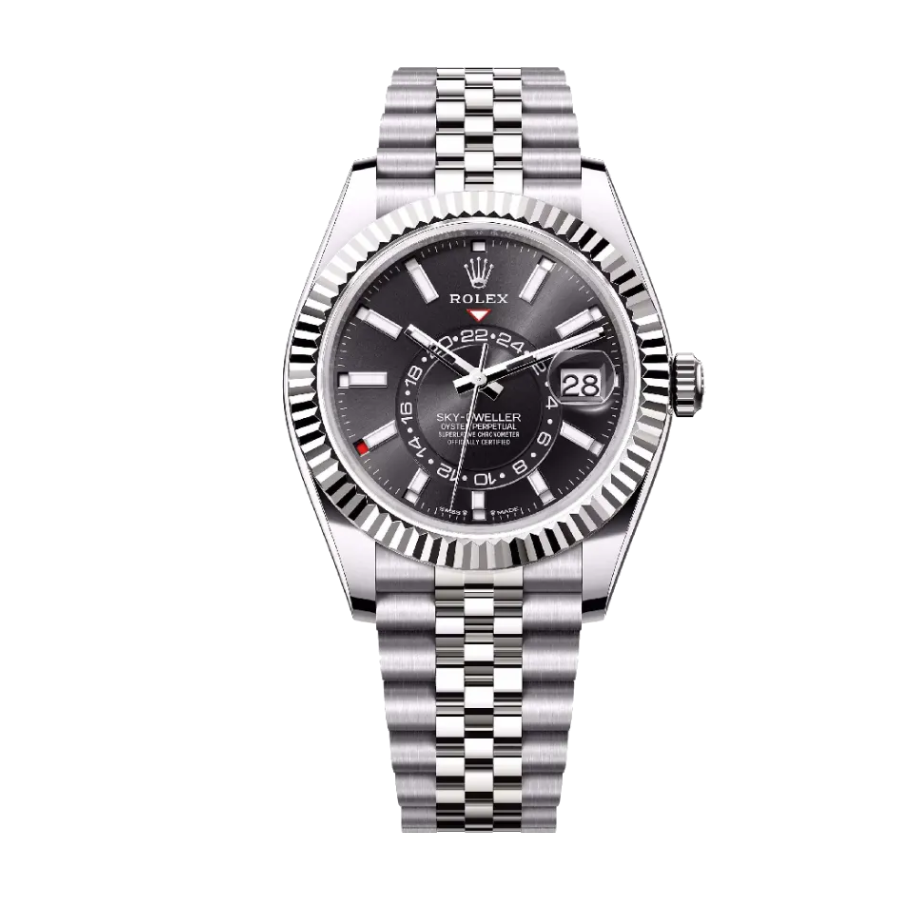 rolex-sky-dweller-326934-black-dial-jubilee-replica-1.webp Rolex Sky-Dweller 326934 “Black Dial Jubilee” Masterpiece Replica - Image 1