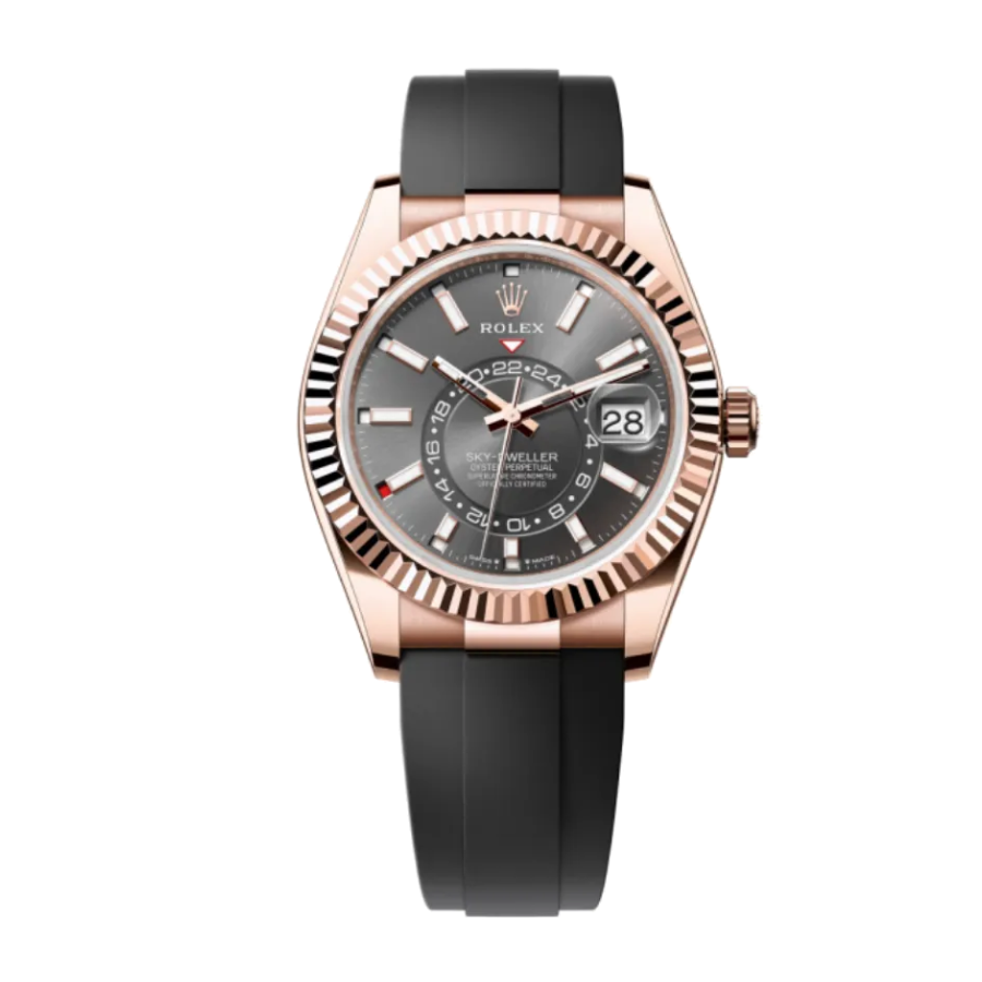 rolex-sky-dweller-326935-0007-sro-automatic-everose-rhodium-dial-oyster-replica-copy-1.webp Rolex Sky-Dweller 326935 “Everose Rhodium Oysterflex” First-Class Clone - Image 1
