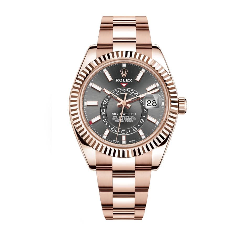 rolex-sky-dweller-326935-sro-automatic-everose-grey-dial-replica.jpg Rolex Sky-Dweller 326935-0007 “Everose Rhodium Dial” Next Level Replica - Image 1