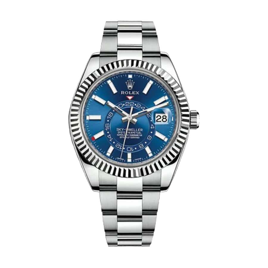 rolex-sky-dweller-blue-dial-satinless-steel-326934-replica.jpg Rolex Sky-Dweller 326934-0003 “Blue Dial” Super Accurate Clone - Image 1