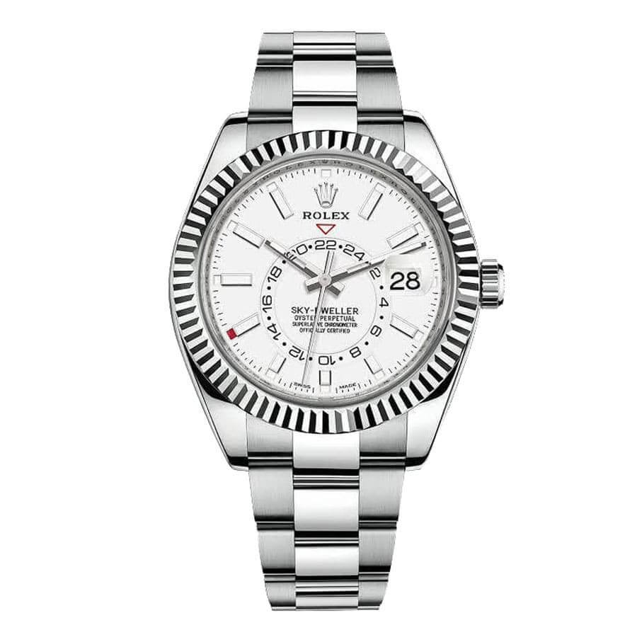 rolex-sky-dweller-white-dial-326934-oyster-replica1.jpg Rolex Sky-Dweller 326934 “White Dial” 1:1 Master Replica - Image 1