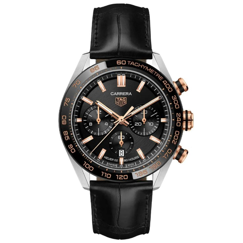 1.jpg TAG Heuer Carrera Chronograph 44 MM Black Dial - Image 1