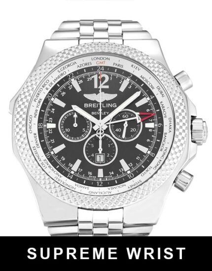 Breitling Bentley Gmt A47362 Quartz Black Baton Dial 1:1 Super Clone