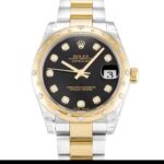Rolex Mid-size Datejust 178343 Automatic Black Diamond Dial 1:1 Super Clone