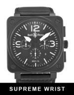Bell And Ross BR01-94 Chronograph Carbon Quartz Black Quarter Arabic Dial 1:1 Super Clone