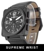 Bell And Ross BR01-94 Chronograph Carbon Quartz Black Quarter Arabic Dial 1:1 Super Clone - Image 2