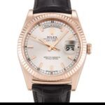 Rolex Day-date 118135 Automatic Silver Baton Dial 1:1 Super Clone