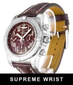 Breitling Chronomat 44 AB0110 Quartz Burgundy Roman Numeral Dial 1:1 Super Clone - Image 2