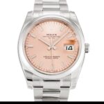 Rolex Oyster Perpetual Date 115200 Automatic Salmon Baton Dial 1:1 Super Clone