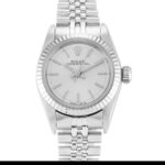 Rolex Lady Oyster Perpetual 67194 Automatic Silver Baton Dial 1:1 Super Clone