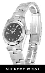 Rolex Lady Oyster Perpetual 67180 Automatic Black Quarter Arabic Dial 1:1 Super Clone - Image 2