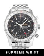 Breitling Navitimer World A24322 Quartz Black Baton Dial 1:1 Super Clone