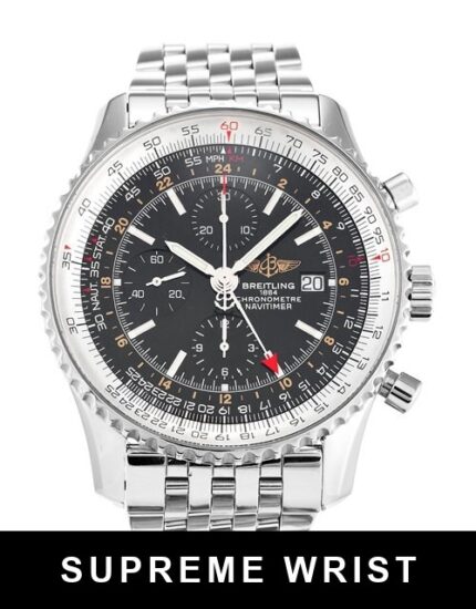 Breitling Navitimer World A24322 Quartz Black Baton Dial 1:1 Super Clone