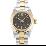 Rolex Lady Oyster Perpetual 67193 Automatic Black Baton Dial 1:1 Super Clone