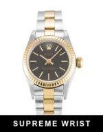 Rolex Lady Oyster Perpetual 67193 Automatic Black Baton Dial 1:1 Super Clone