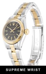 Rolex Lady Oyster Perpetual 67193 Automatic Black Baton Dial 1:1 Super Clone - Image 2
