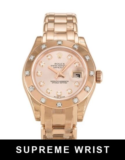Rolex Pearlmaster 80315 Automatic Rose Diamond Dial 1:1 Super Clone