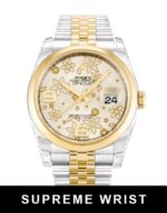 Rolex Datejust 116203 Automatic Silver Floral Arabic Dial 1:1 Super Clone