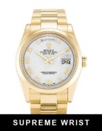 Rolex Day-date 118208 Automatic White Roman Numeral Dial 1:1 Super Clone