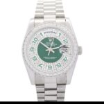 Rolex Day-date 118346 Automatic Green And Silver With Diamonds Dial 1:1 Super Clone