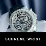 Rolex Cosmograph Daytona Eye of The Tiger Replica Watch Custom Moissanite Baguette Diamonds 1:1 Super Clone - Image 2